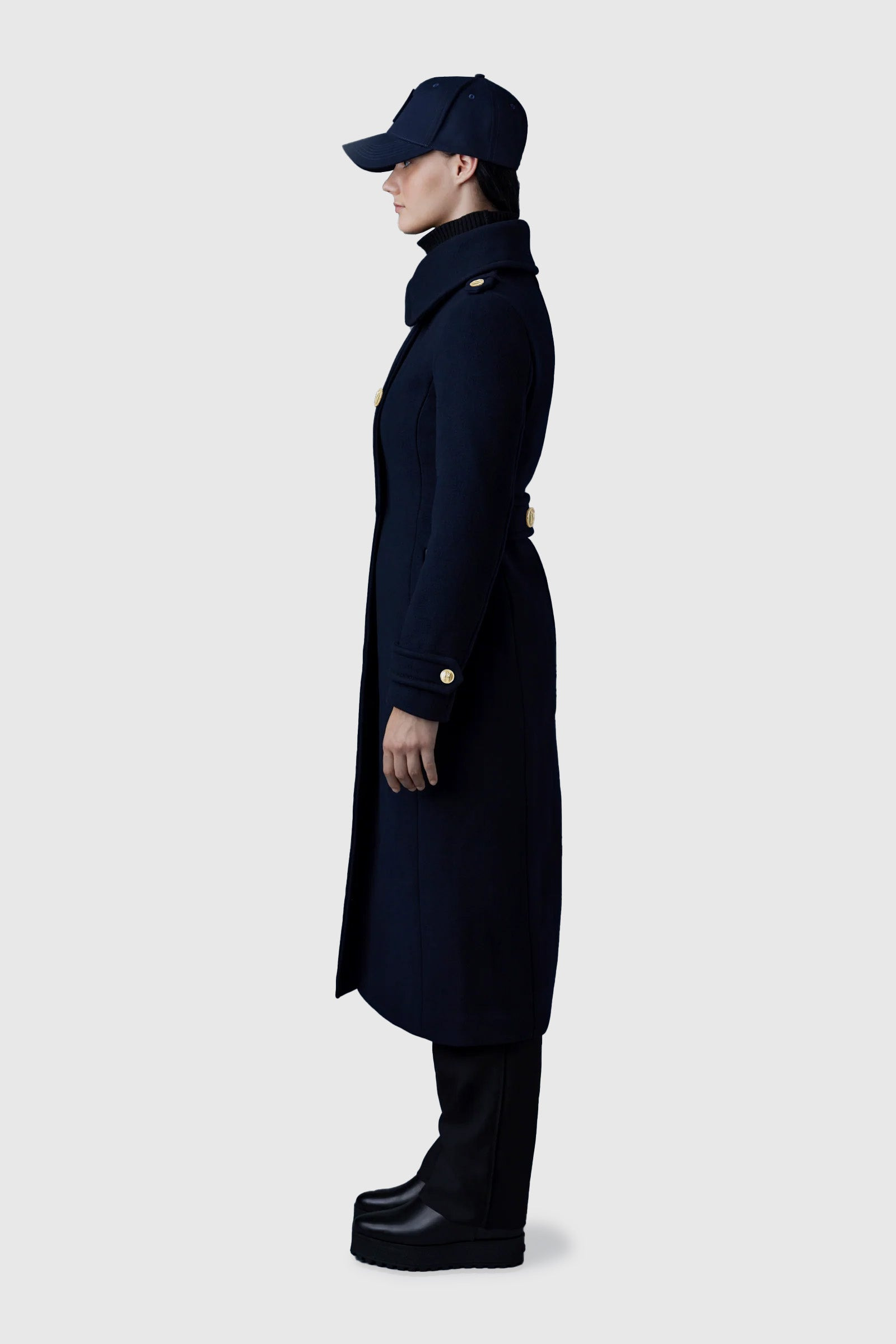 ELODIE-R double face wool tailored coat - 3