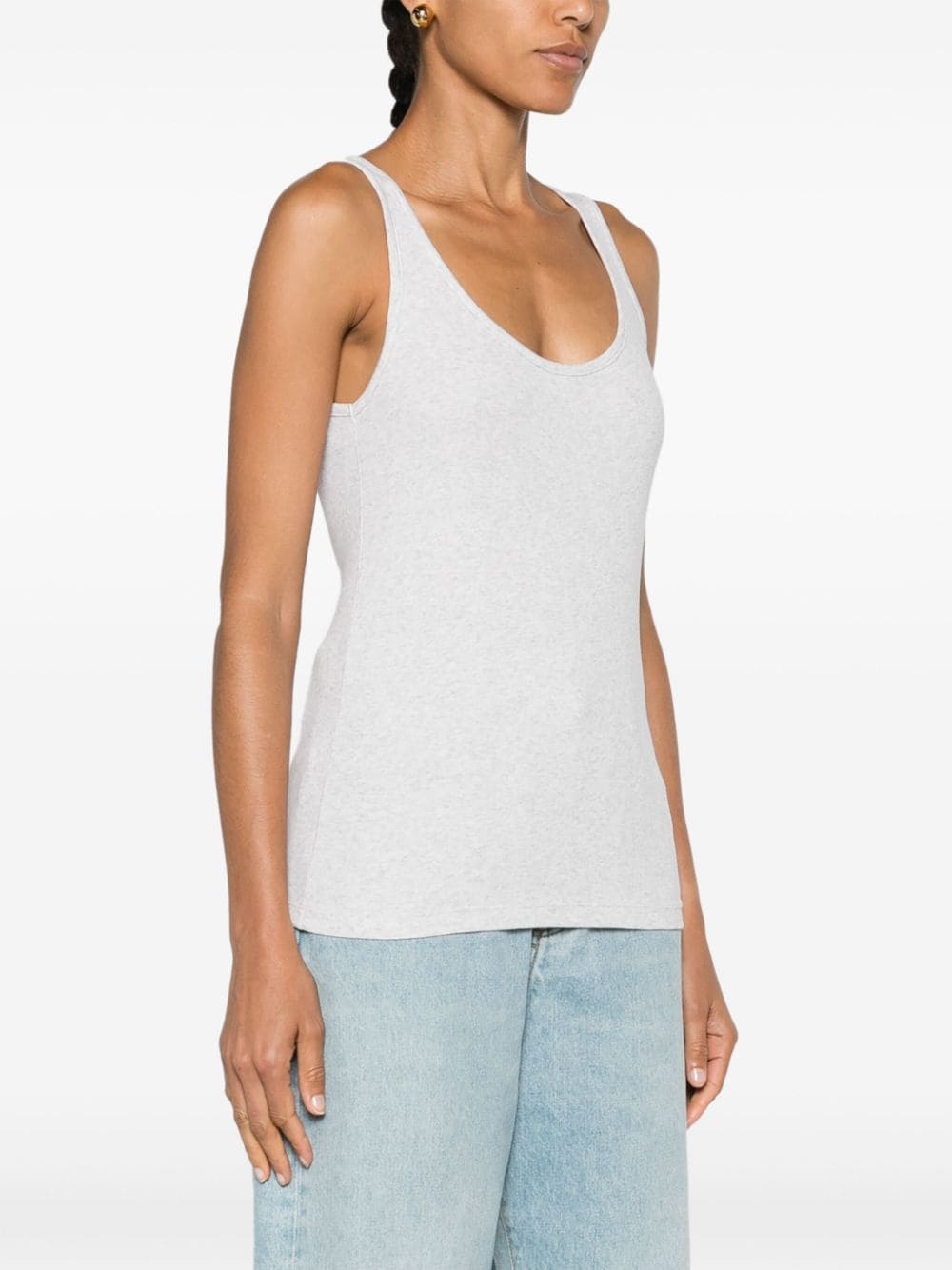 ribbed cotton tank top - 3