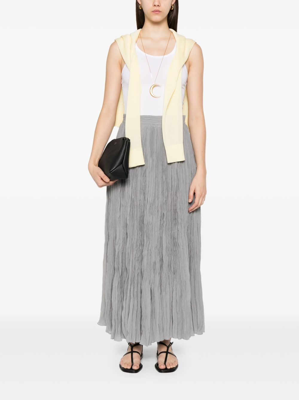 crinkled plissé skirt - 2