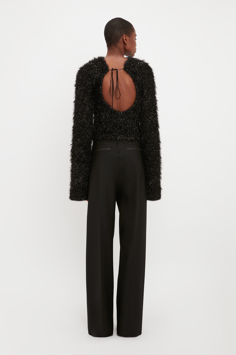Open Back Jumper In Black 4