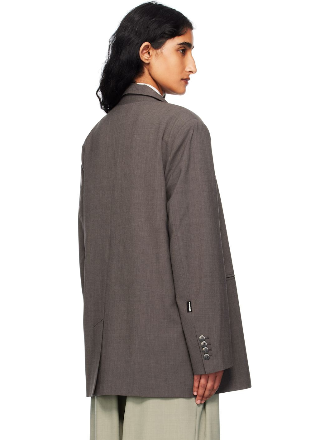 Brown Tailored Blazer - 3