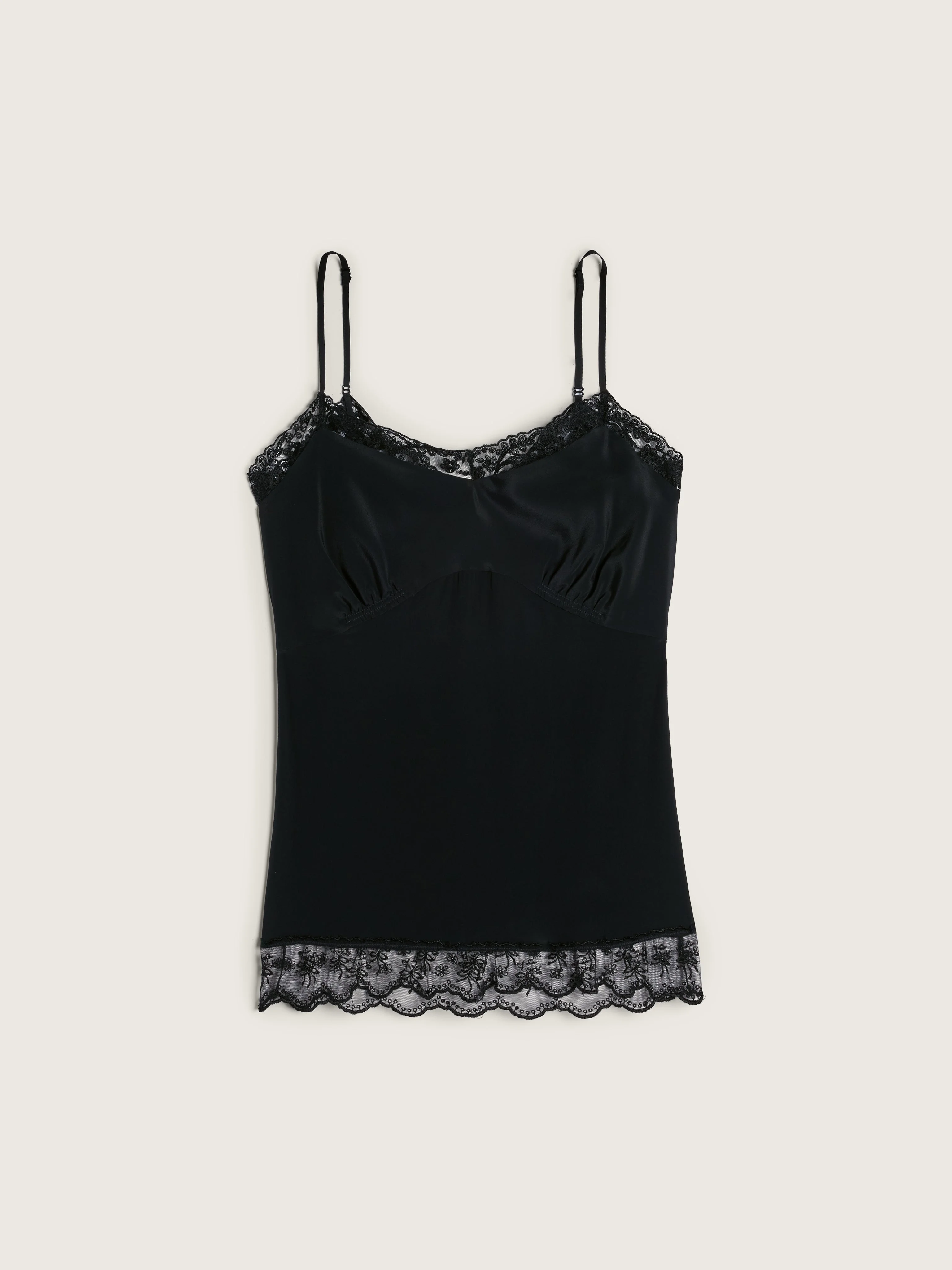 Lace Trim Negligee Cami - 1