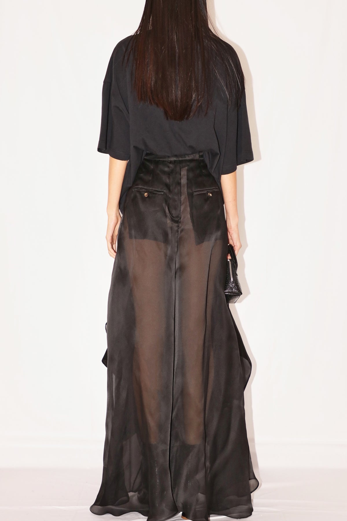 DECONSTRUCTED CULOTTES WITH SHIRT DETAILS BLACK - 3