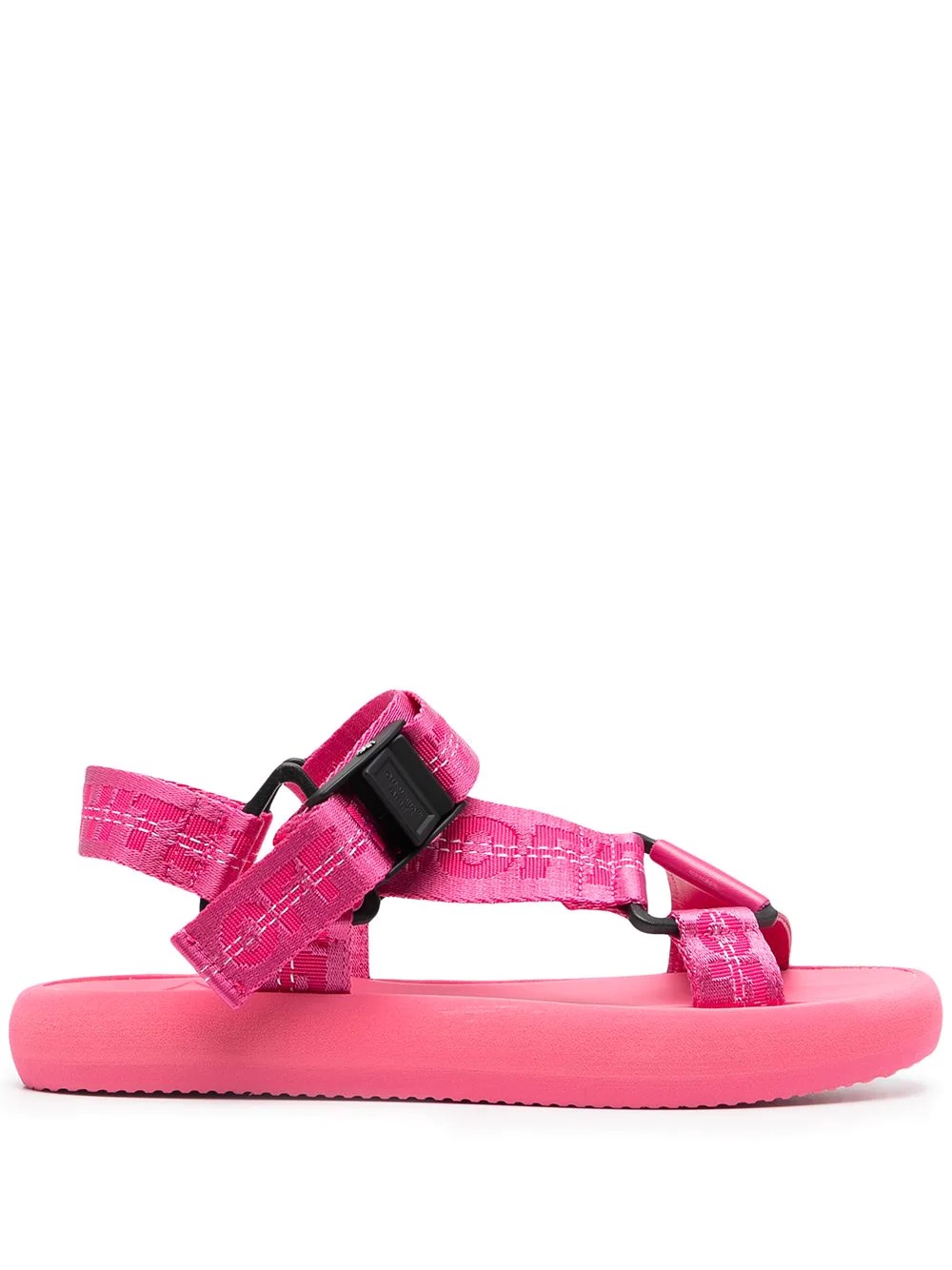 chunky logo-print sandals - 1