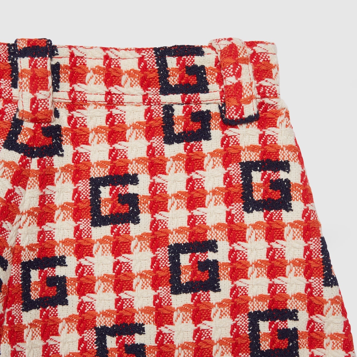 Cotton tweed Square G shorts - 4