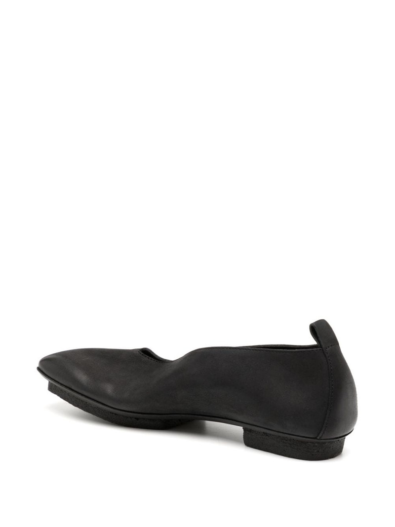 asymmetric-toe leather ballerinas 3