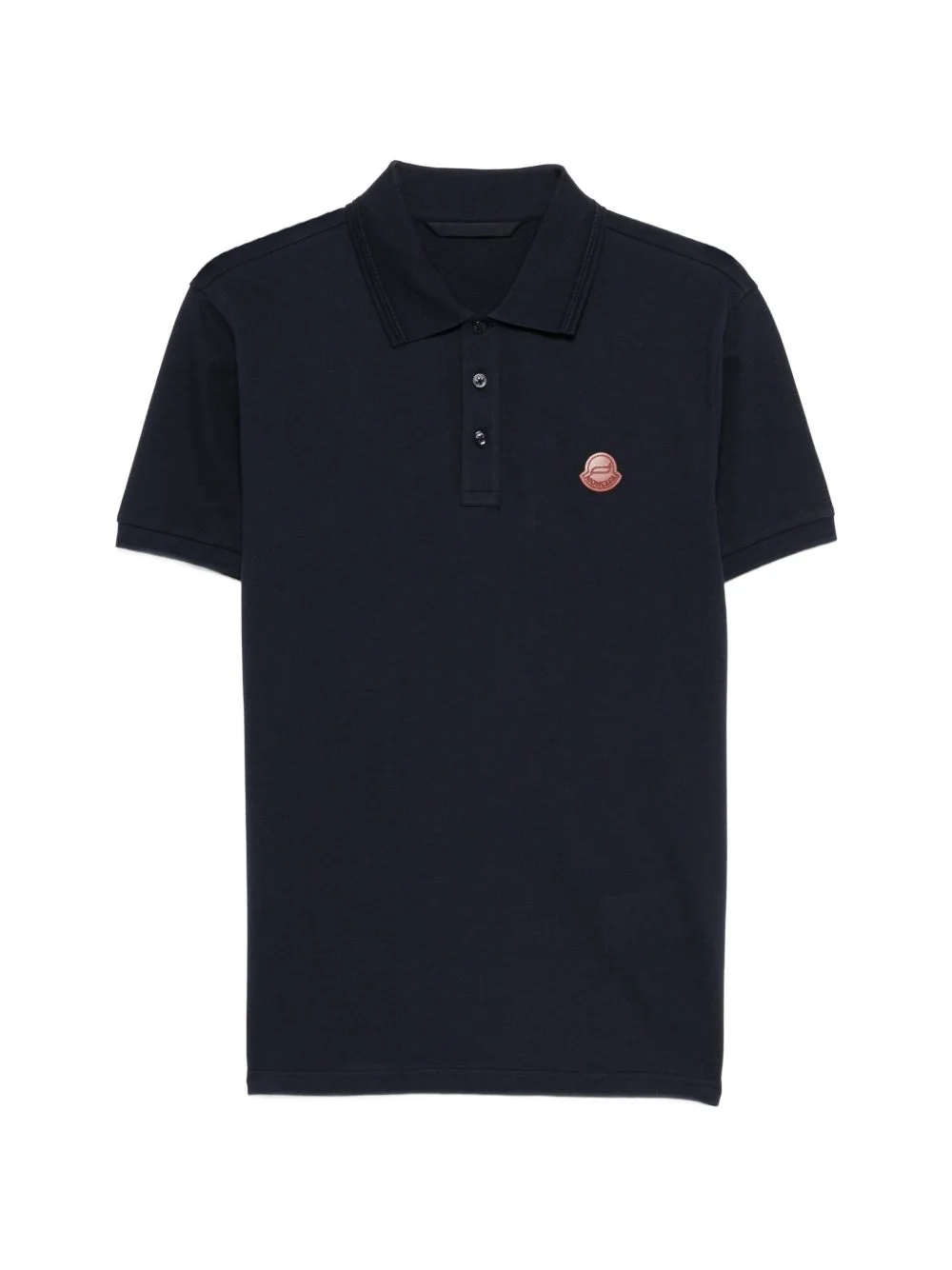 logo-patch polo shirt - 1