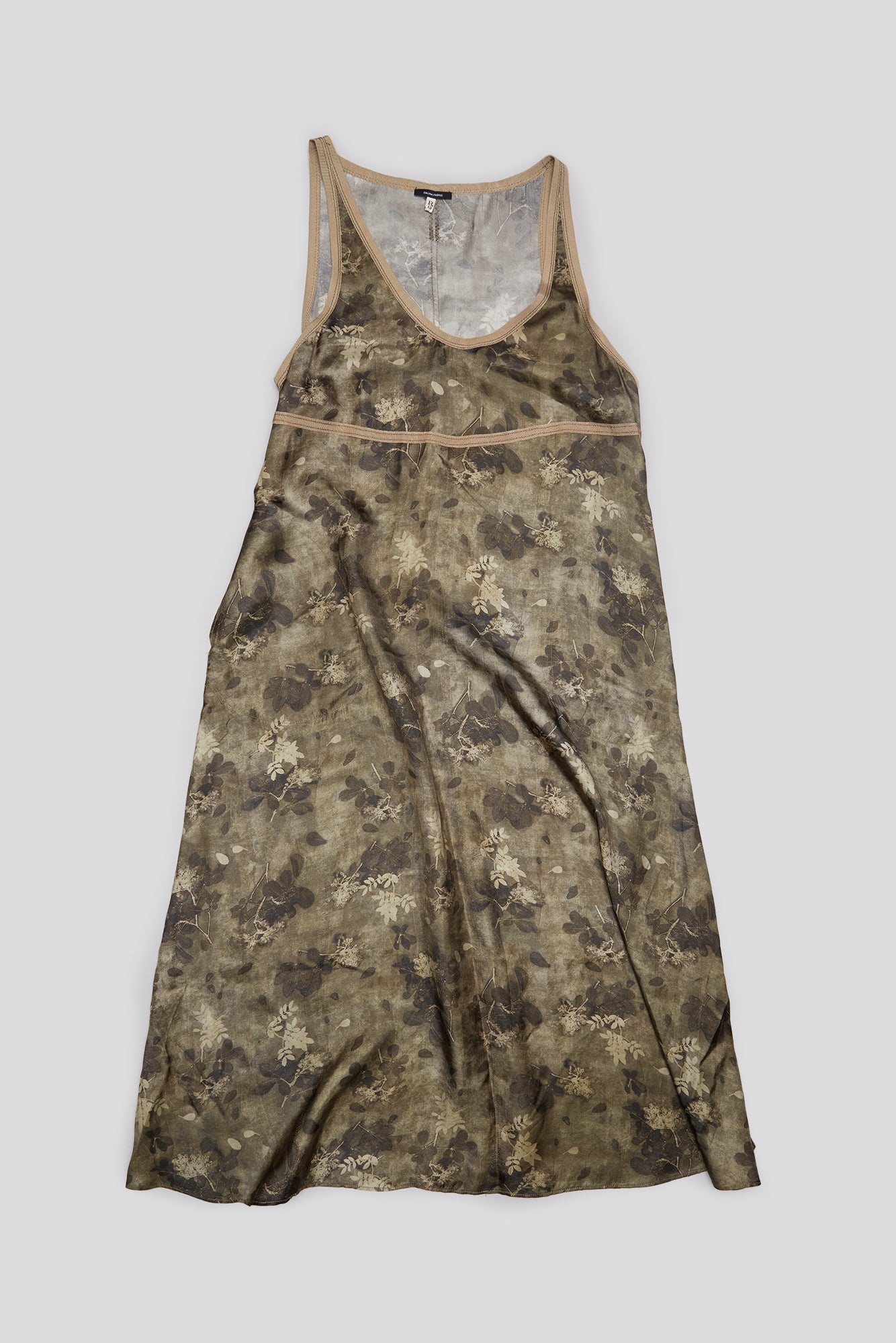 TAPED TANK DRESS - OLIVE FLORAL - 4