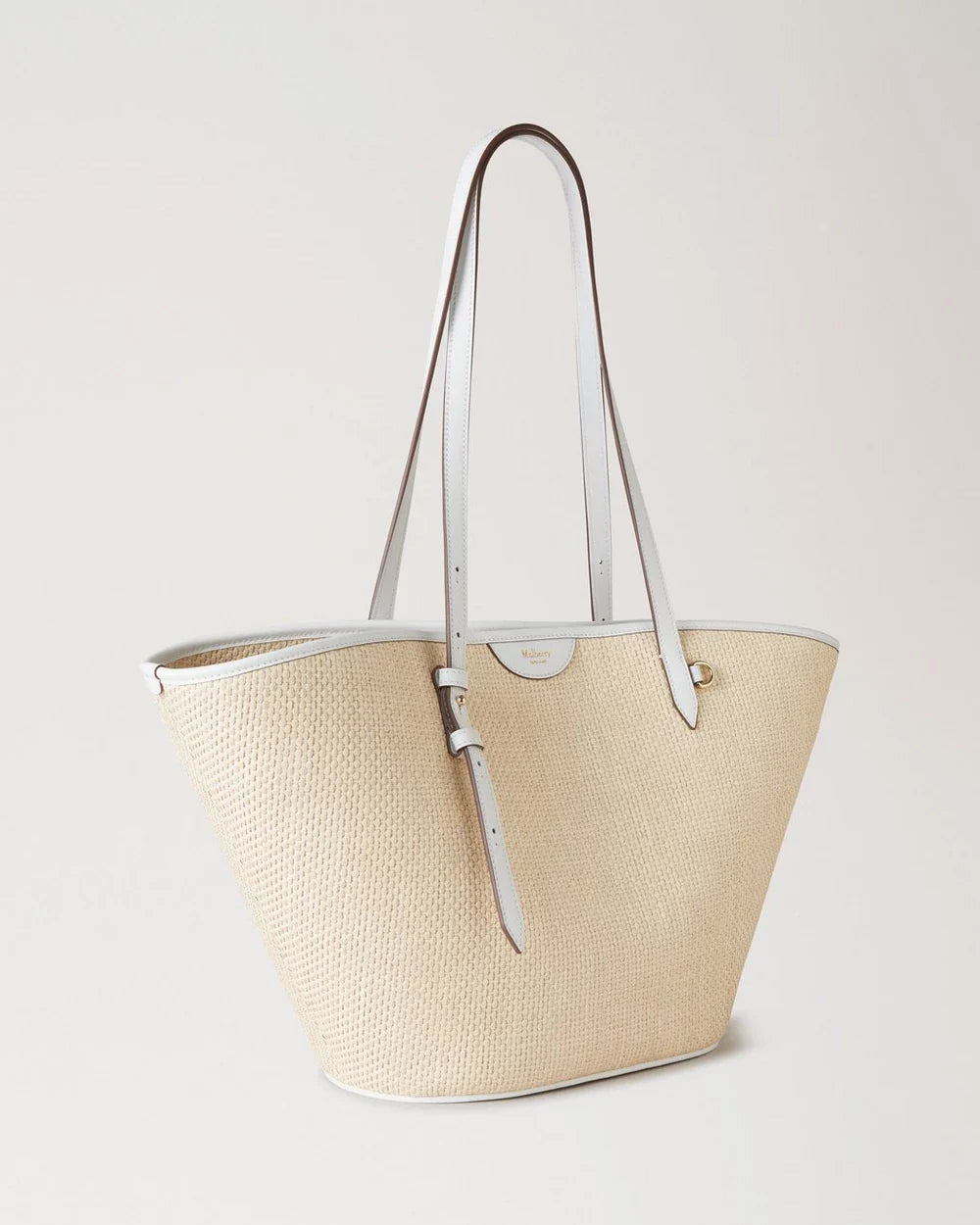 Basket Tote White Raffia - 4