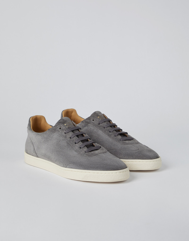 Brunello Cucinelli Suede sneakers with natural rubber sole outlook