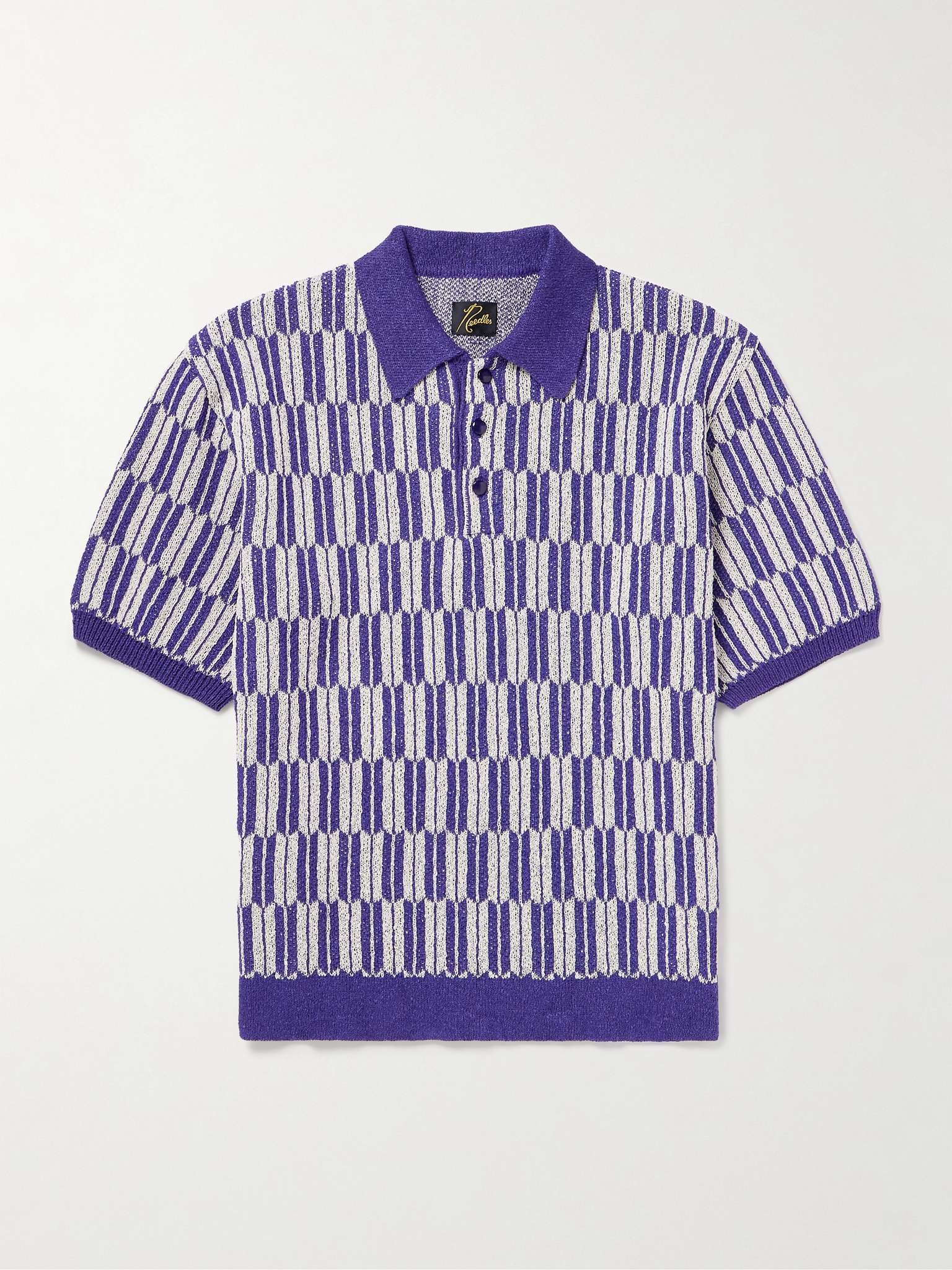 Jacquard-Knit Polo Shirt - 1