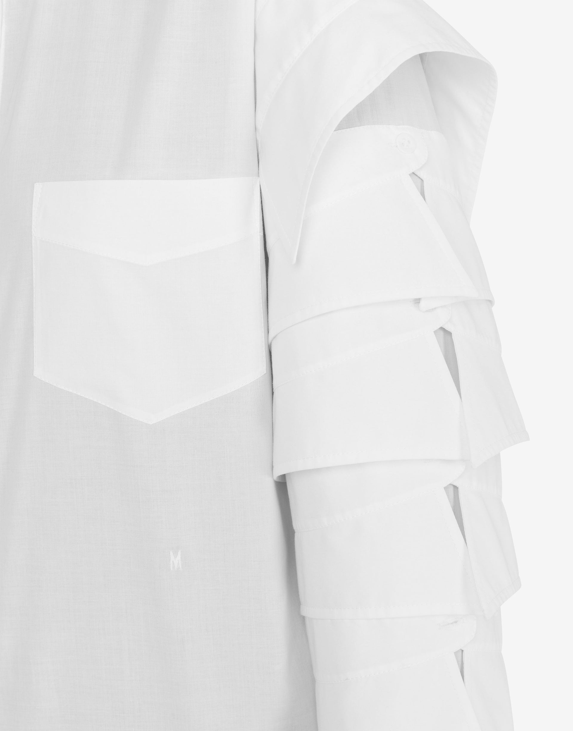 COTTON MUSLIN SHIRT MULTI COLLARS - 3