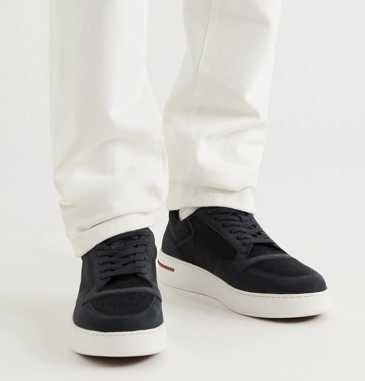 Newport Walk Nubuck and Cashmere Sneakers - 4