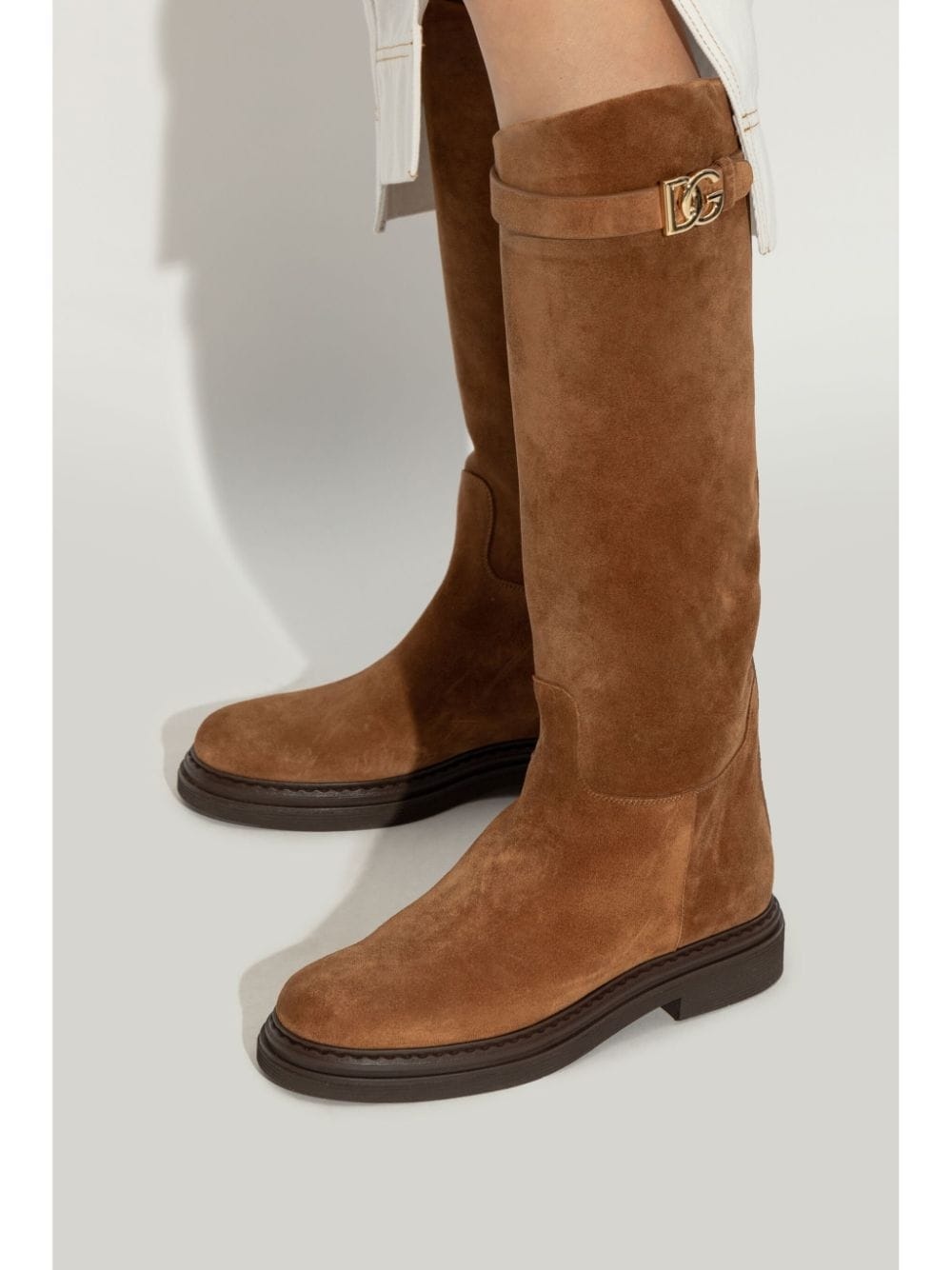 DG-logo suede boots - 2