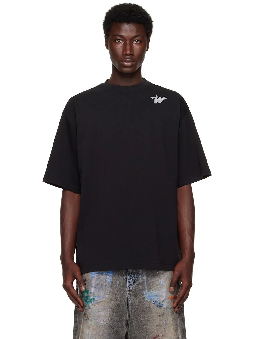 Black 'WD' Logo T-shirt - 1
