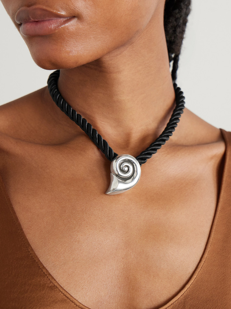 Sophie Buhai Nautilus Silver And Rope Necklace outlook
