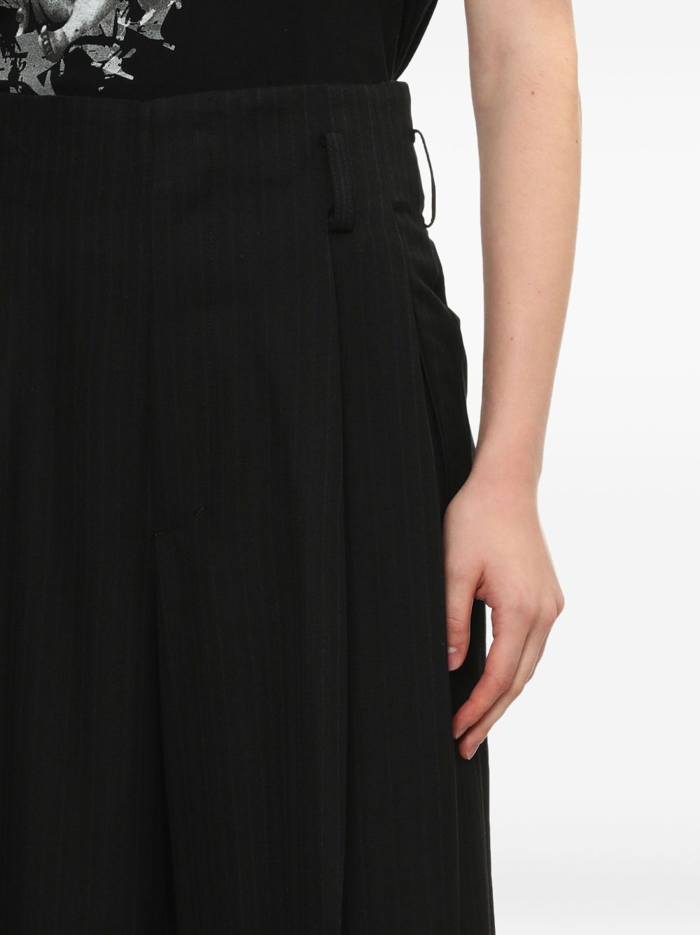 pinstripe pleated trousers - 5