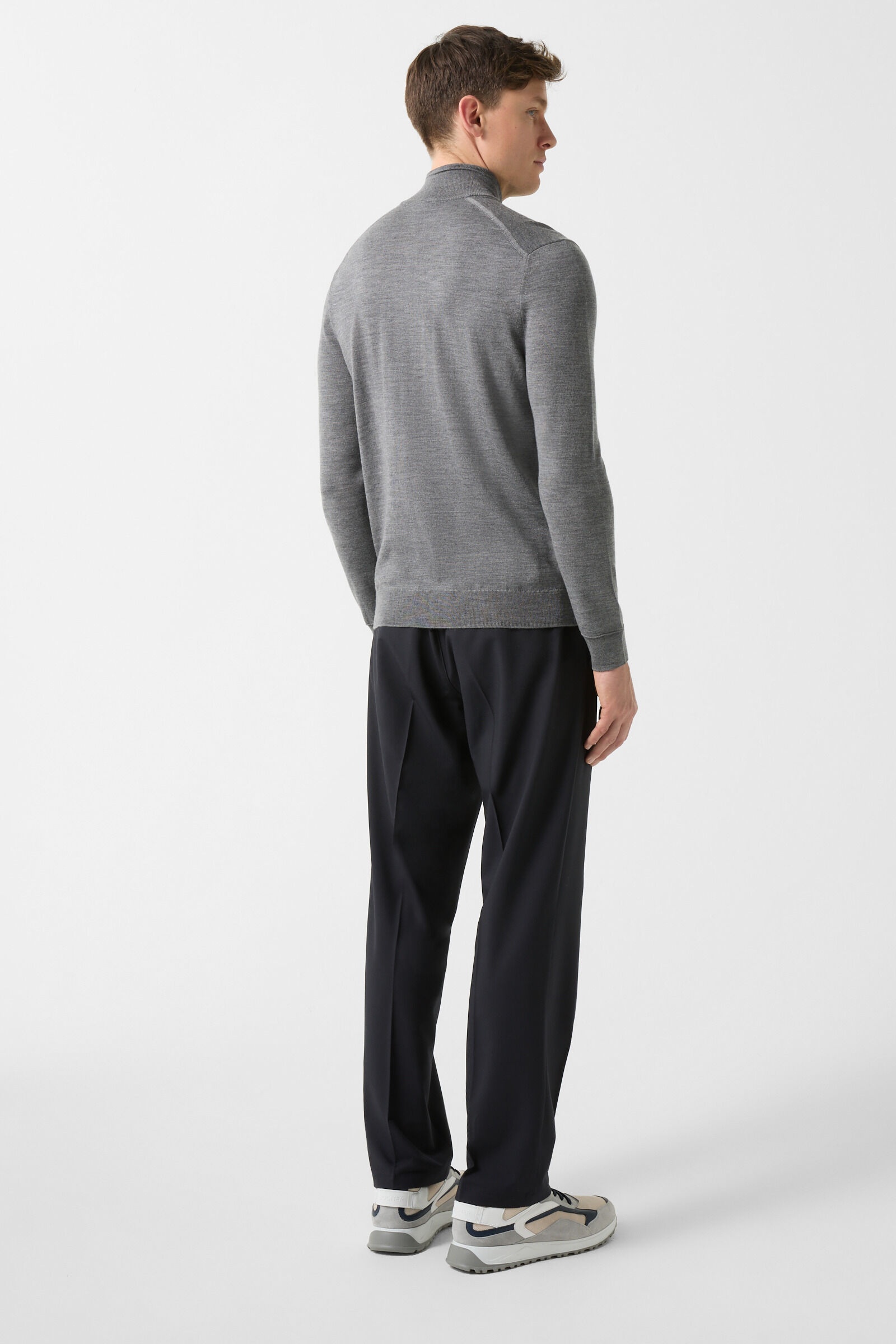 Ouri Half-zippered sweater in Gray - 3