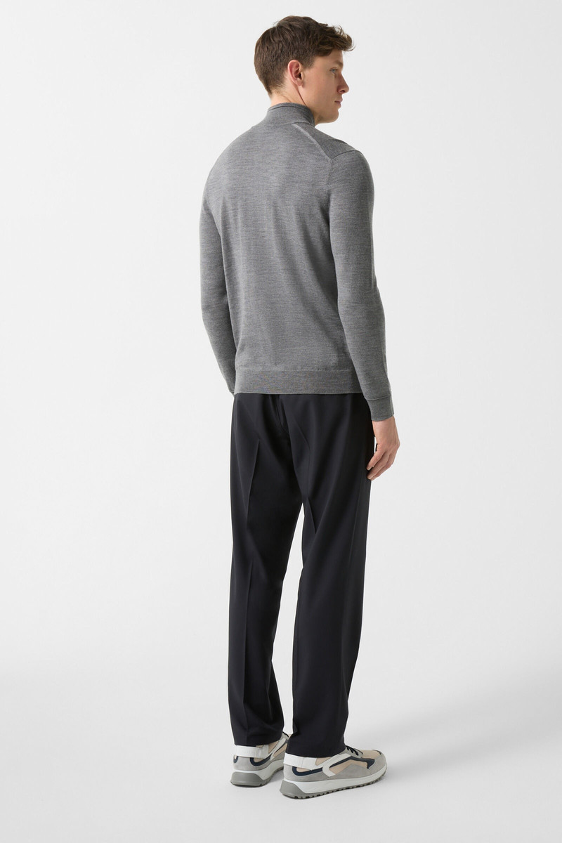 Ouri Half-zippered sweater in Gray 3