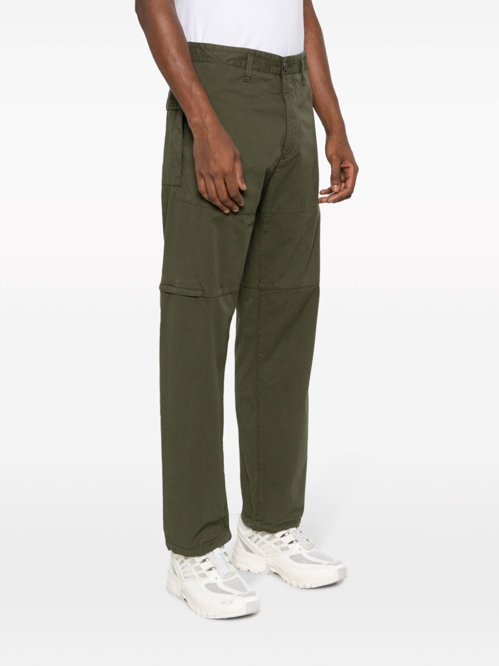 Compass-badge straight-leg trousers - 3