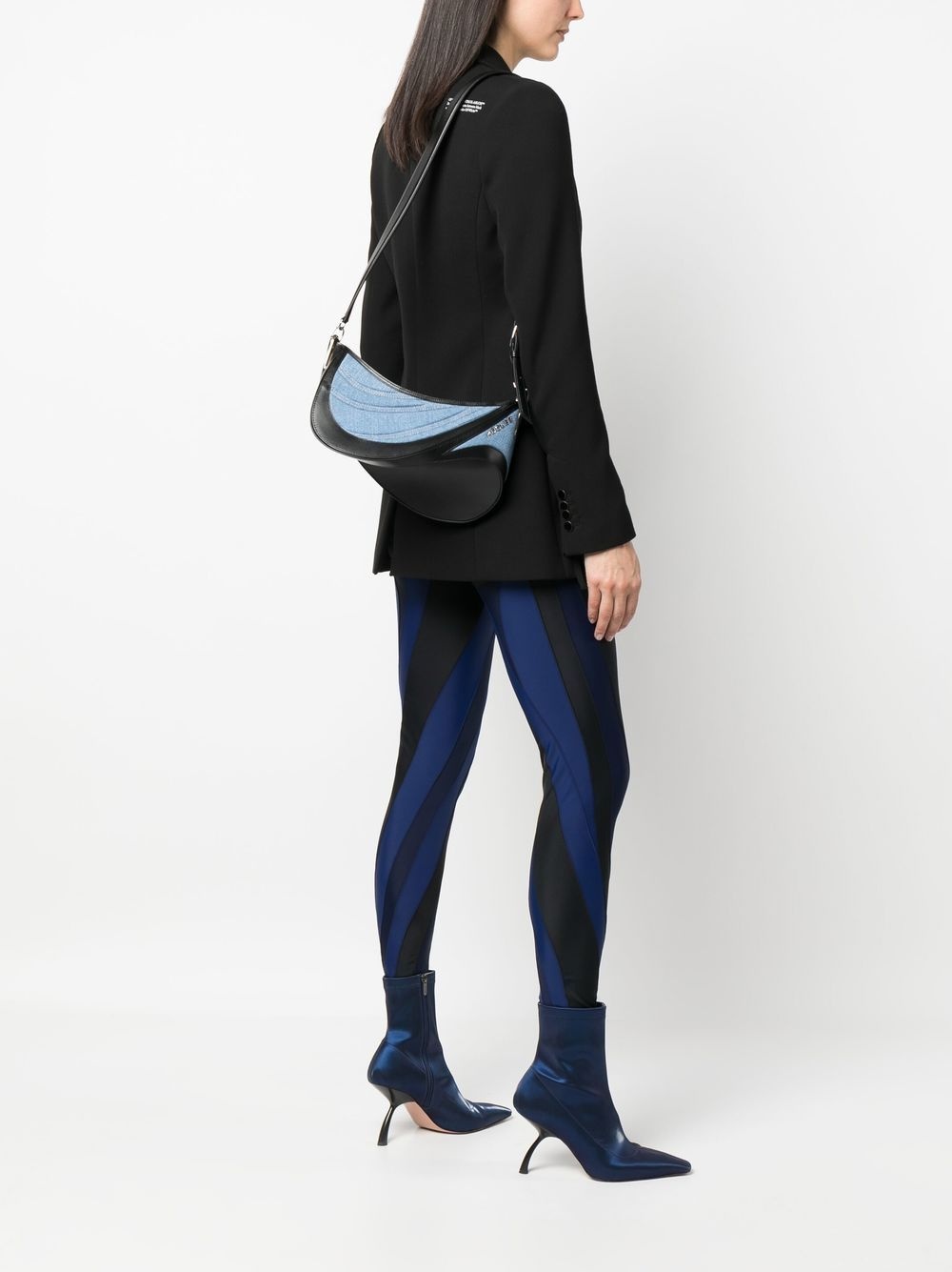 medium Spiral Curve 01 denim crossbody bag - 2