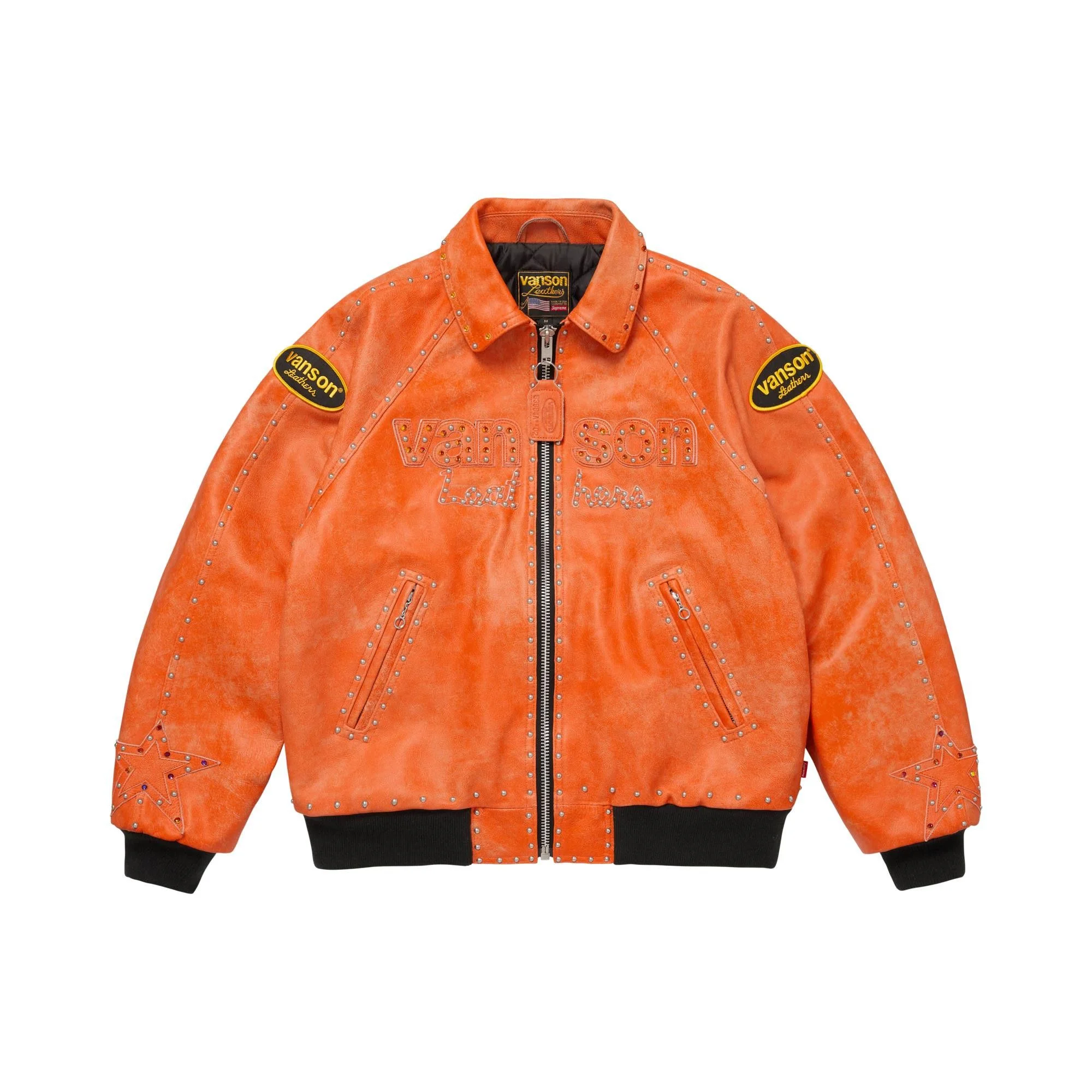 Supreme x Vanson Leathers x B.B. Simon Jacket 'Orange' - 1