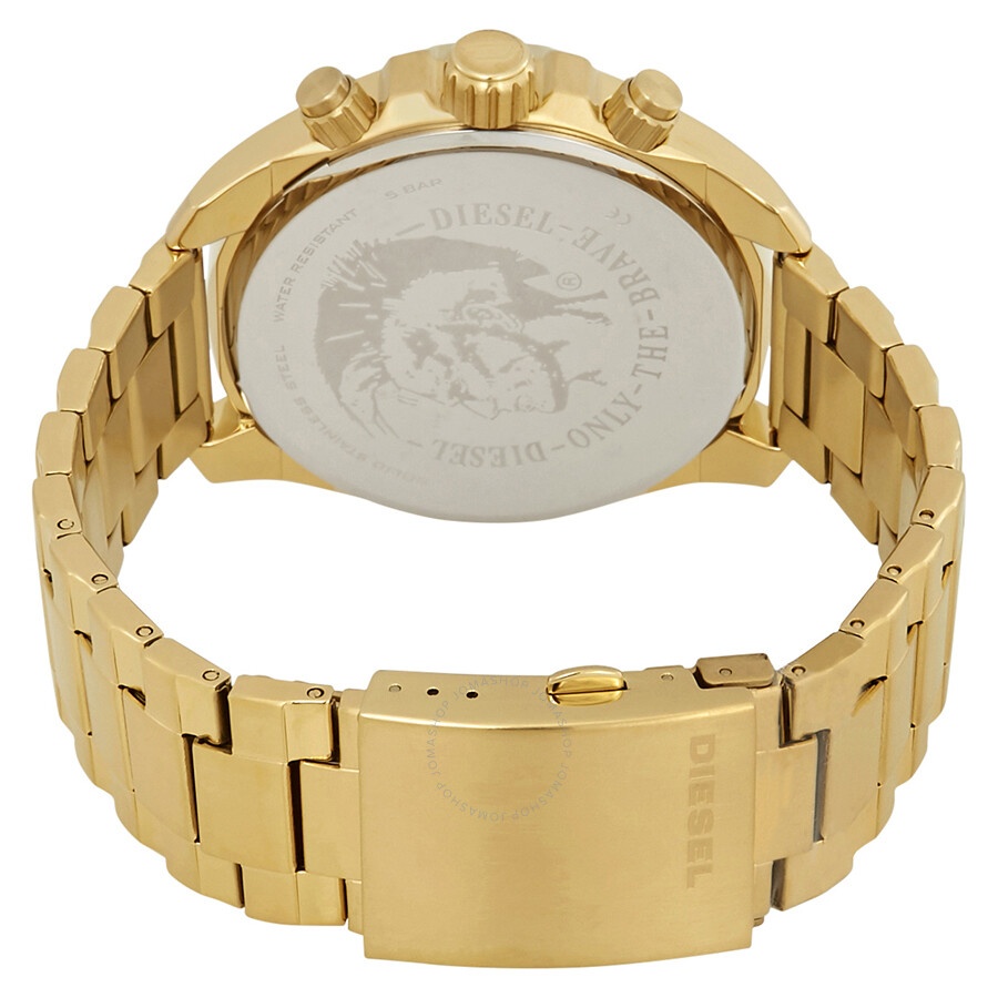 Diesel MS9 Lefty Chronograph Quartz Gold Sunray Dial Men's Watch DZ4475 - 3