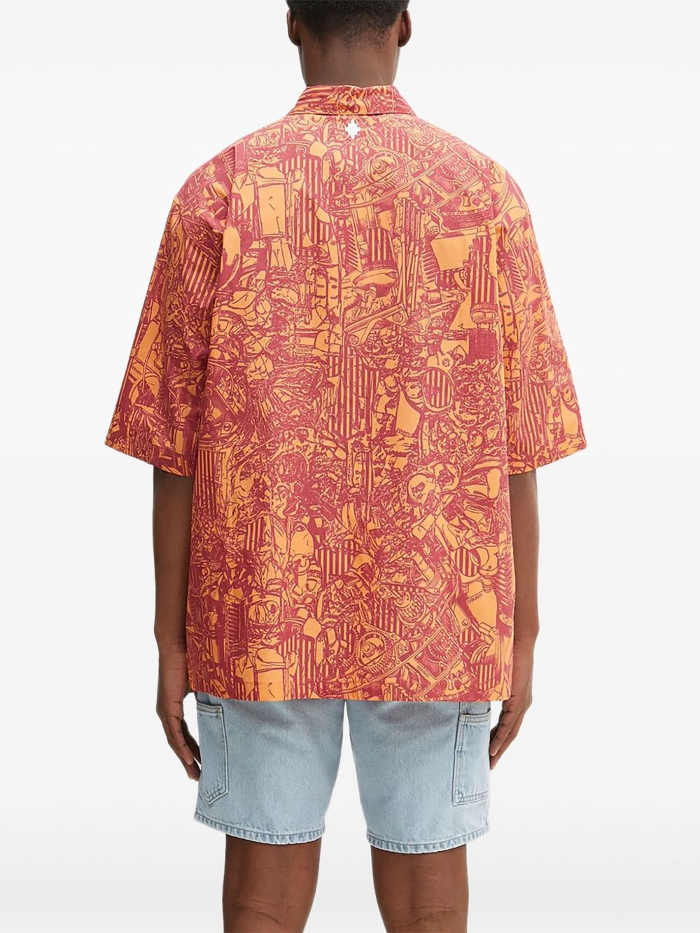 abstract-print short-sleeve shirt - 4