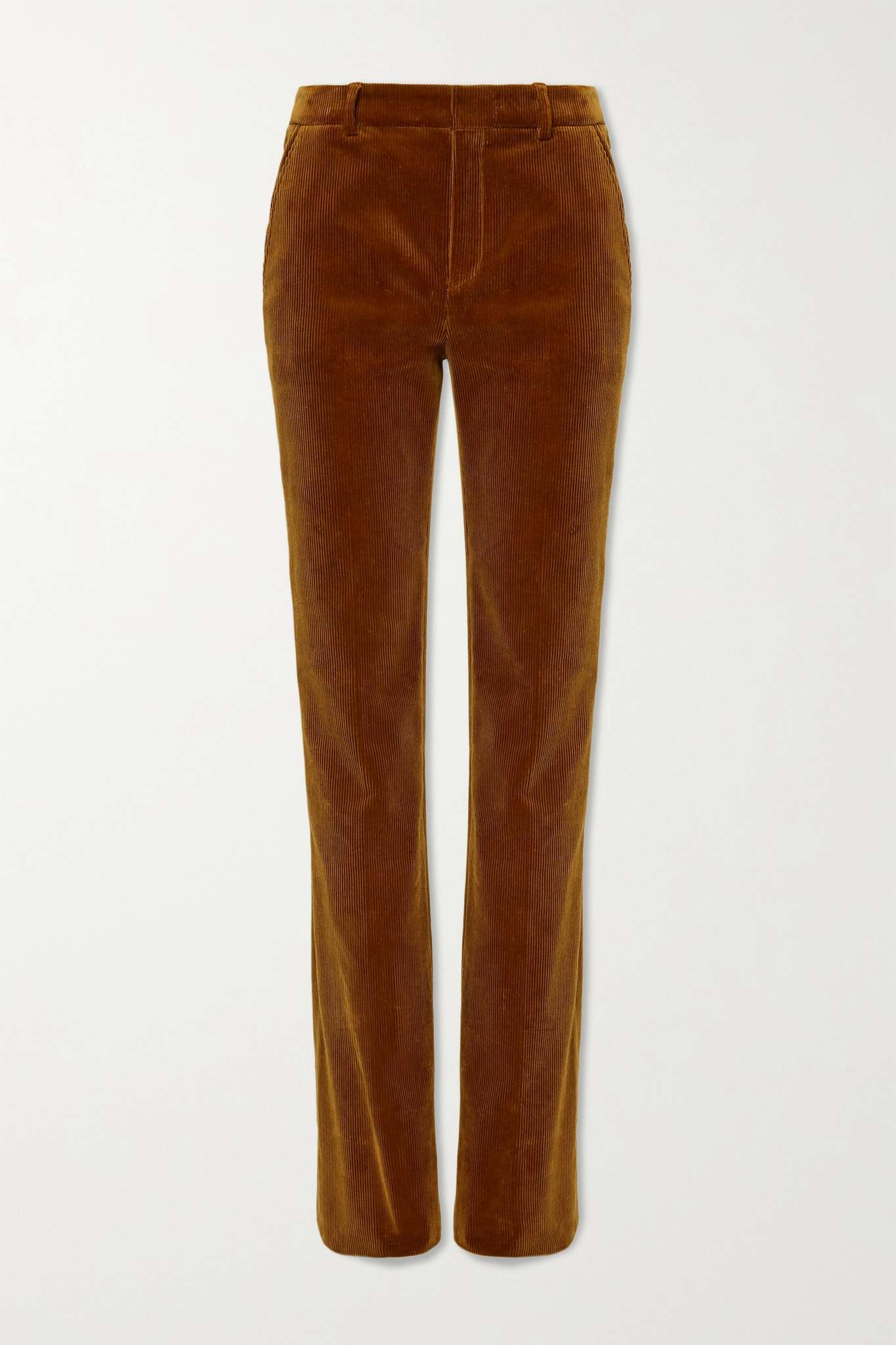 Cotton-corduroy bootcut pants - 1