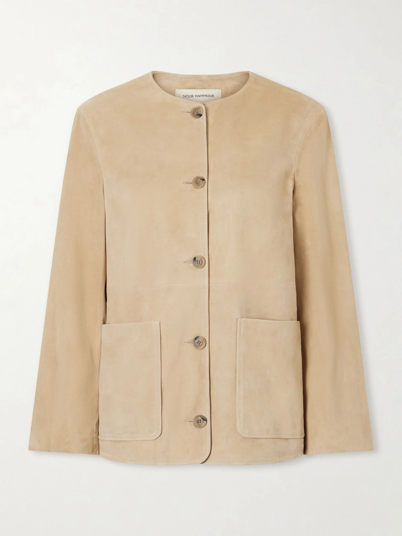 Suede jacket Sand - 1