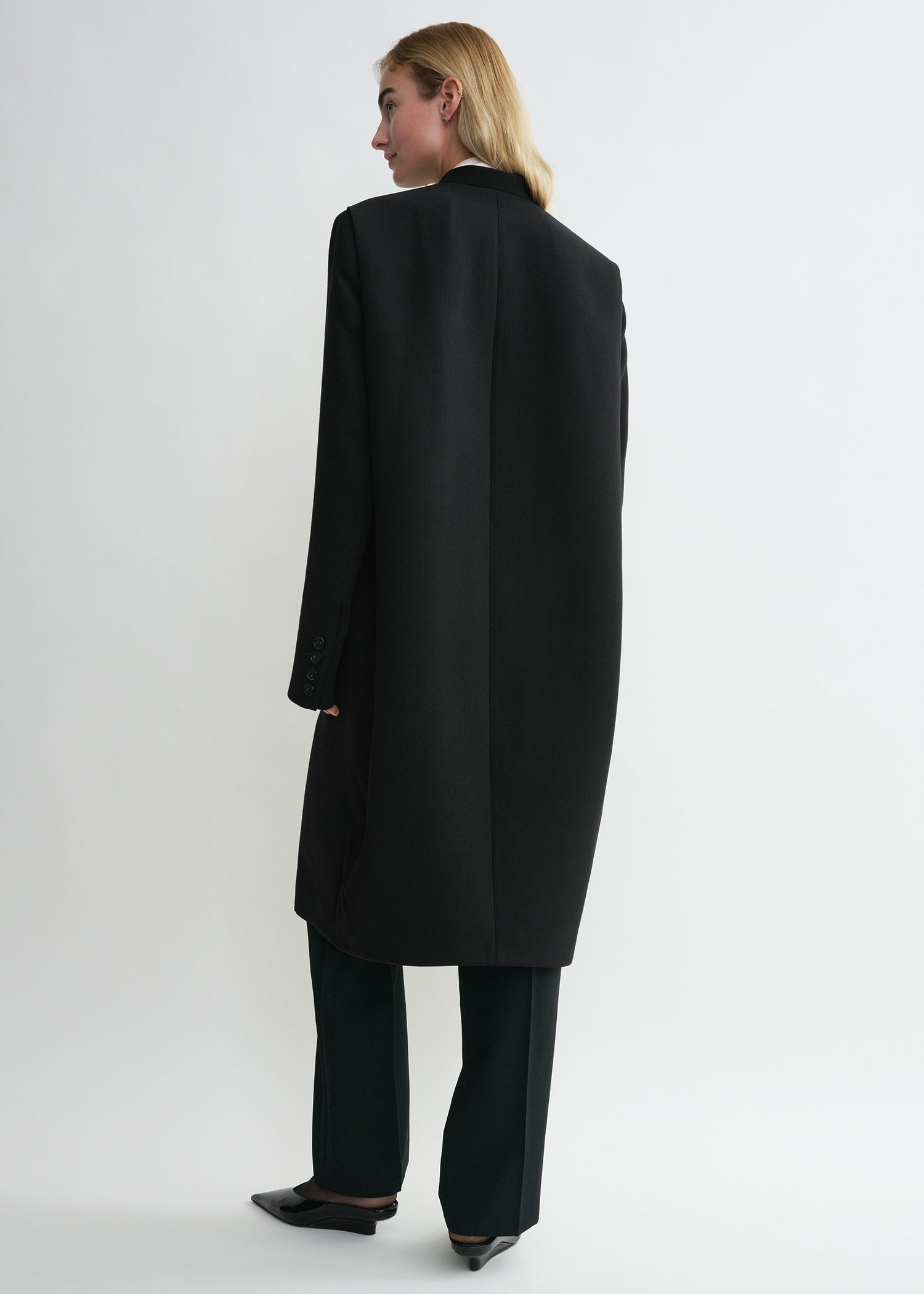Deep pleat coat black - 5