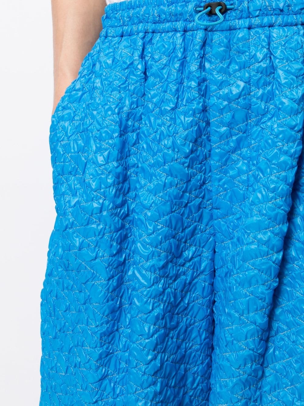 textured drawstring shorts - 5