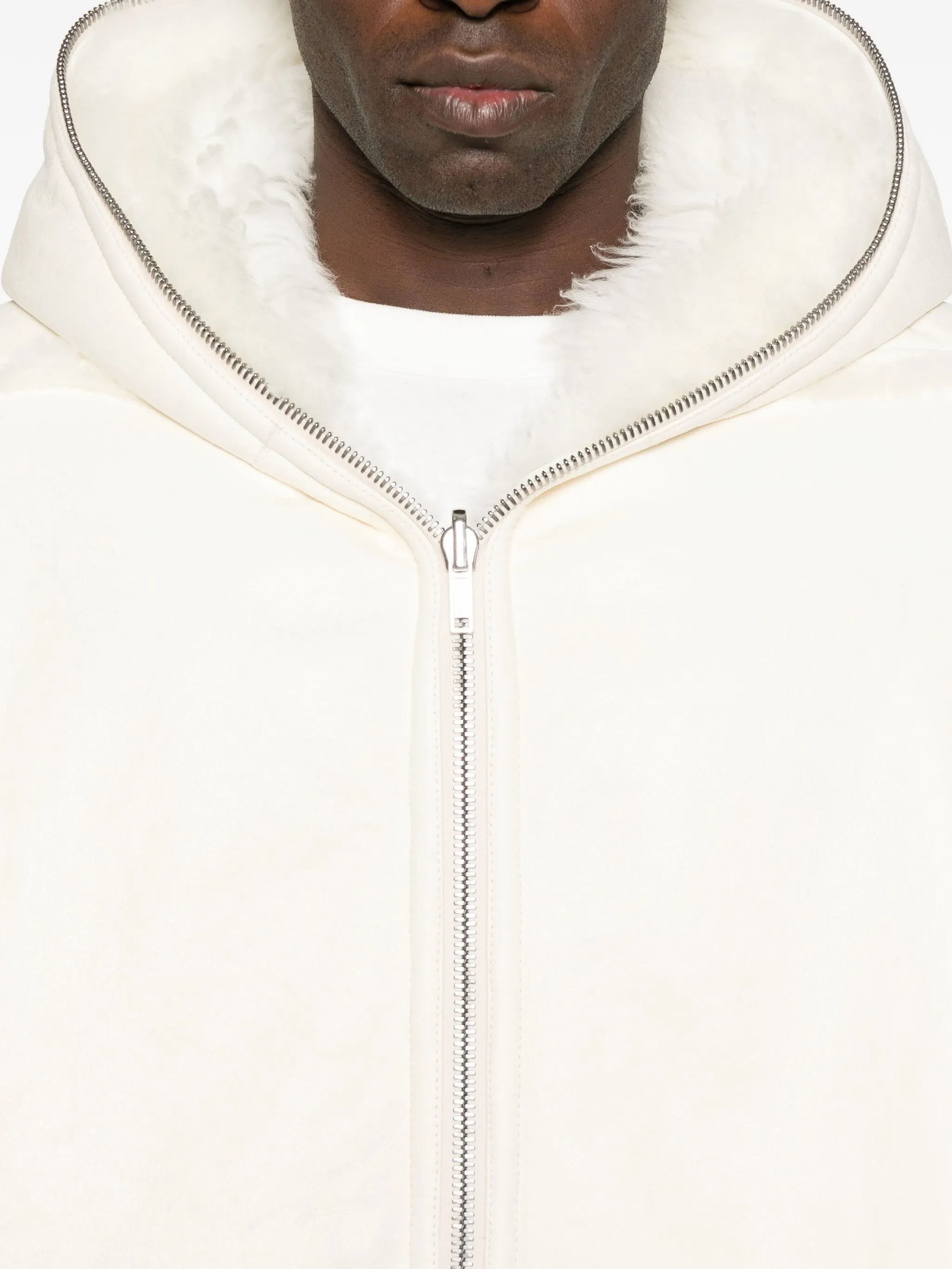 Rick Owens Hooded Shearling Jacket - 4