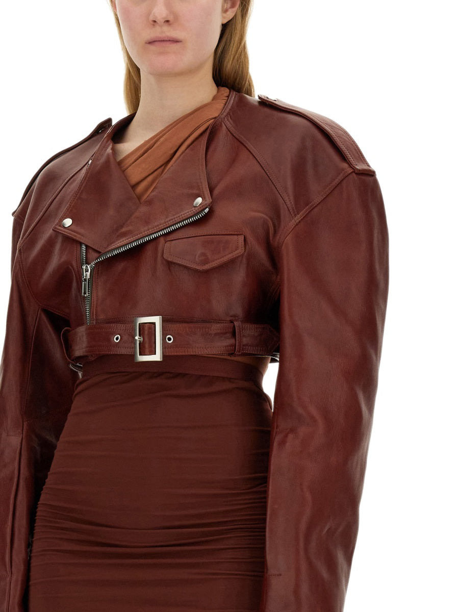 Rick Owens Women Leather Jacket - 4