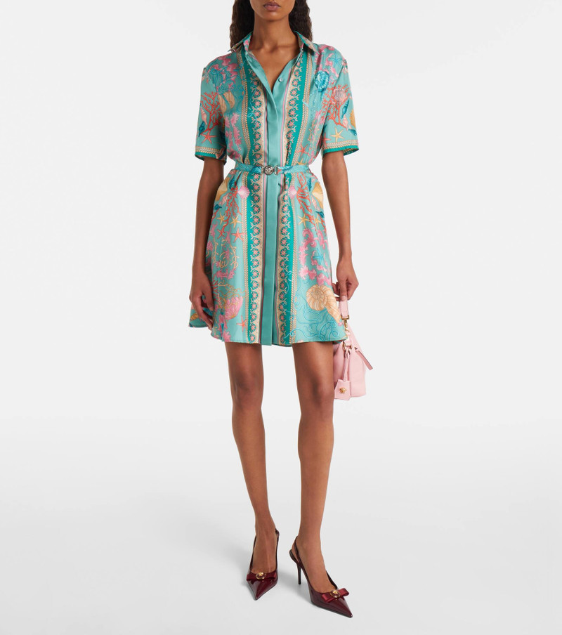 VERSACE Gianni Ribbon 85 patent leather slingback pumps outlook