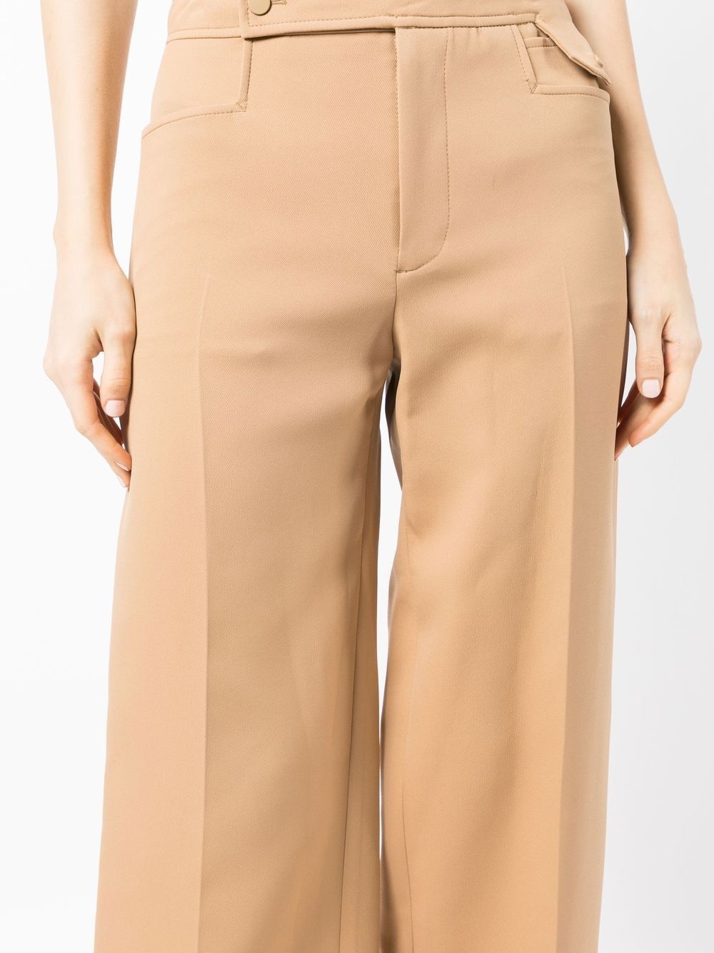 pressed-crease straight trousers - 5