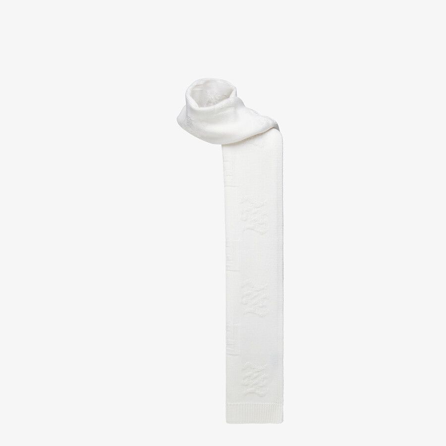 White wool scarf - 2