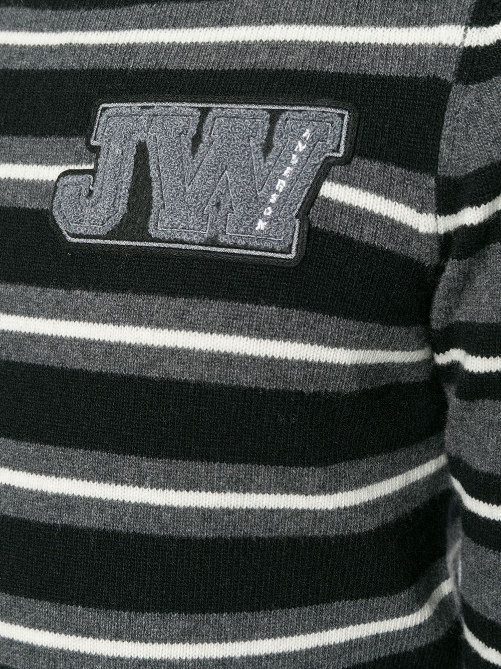 striped crew neck jumper - 5