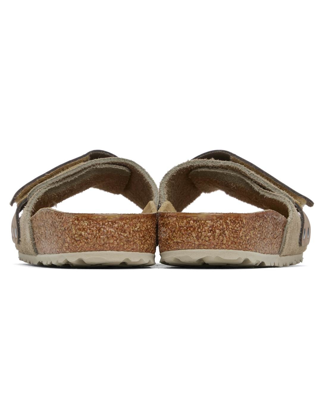 Taupe Narrow Oita Sanadals - 2