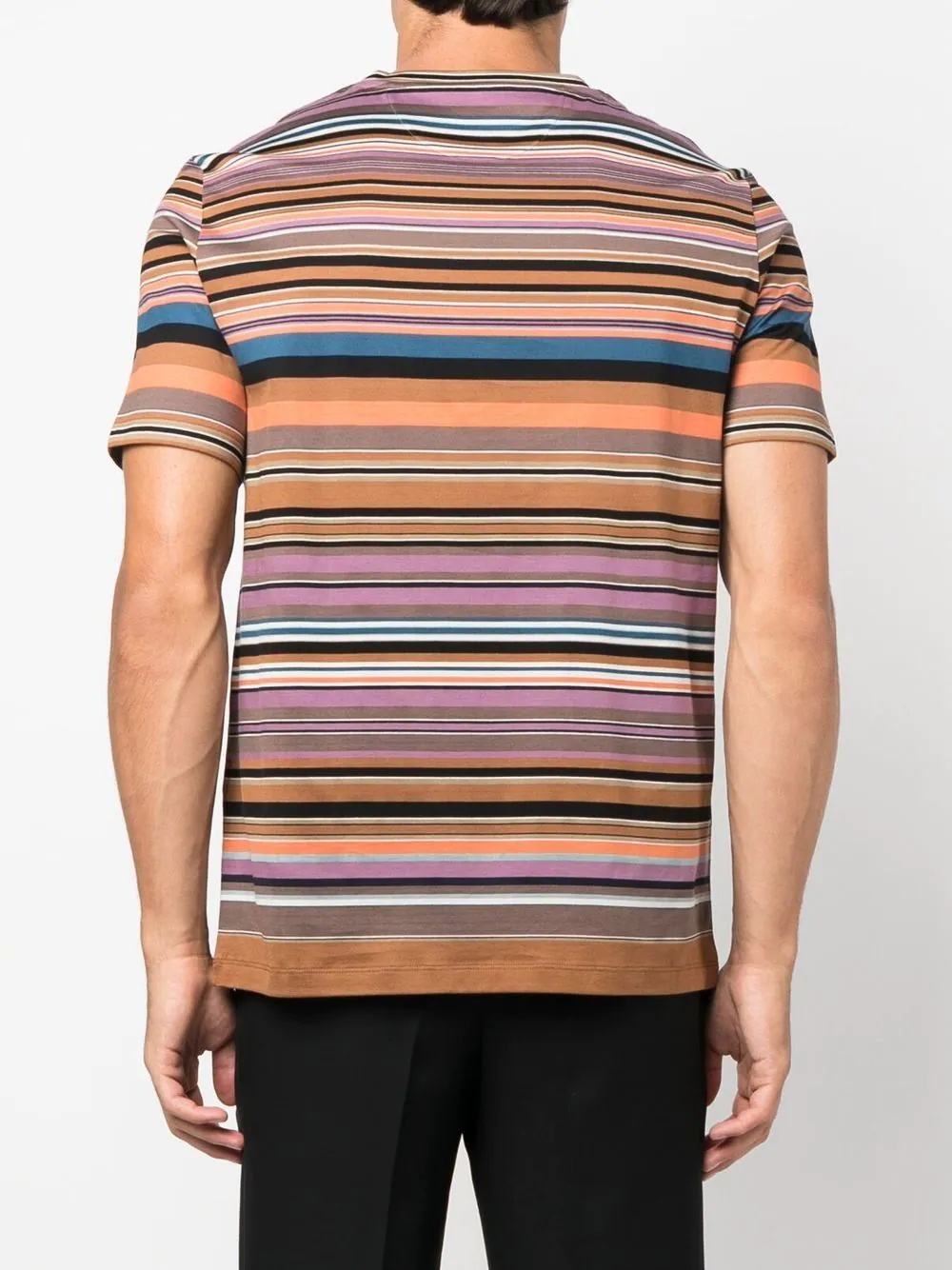 striped crew-neck T-shirt - 4