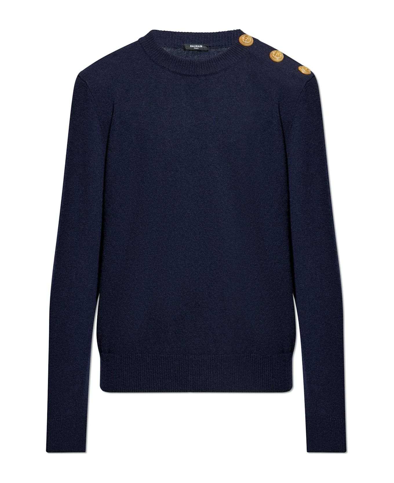Balmain Sweater With Snap Fastening On The Shoulder - 1
