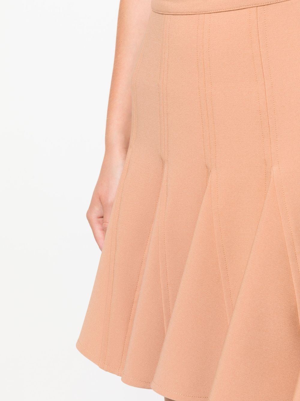 pleated-edge stretch-design skirt - 5