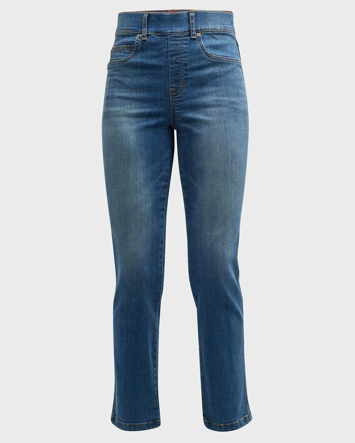 High-Rise Straight-Leg Denim Jeans - 1