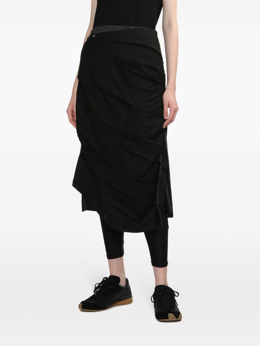 asymmetric midi skirt - 3