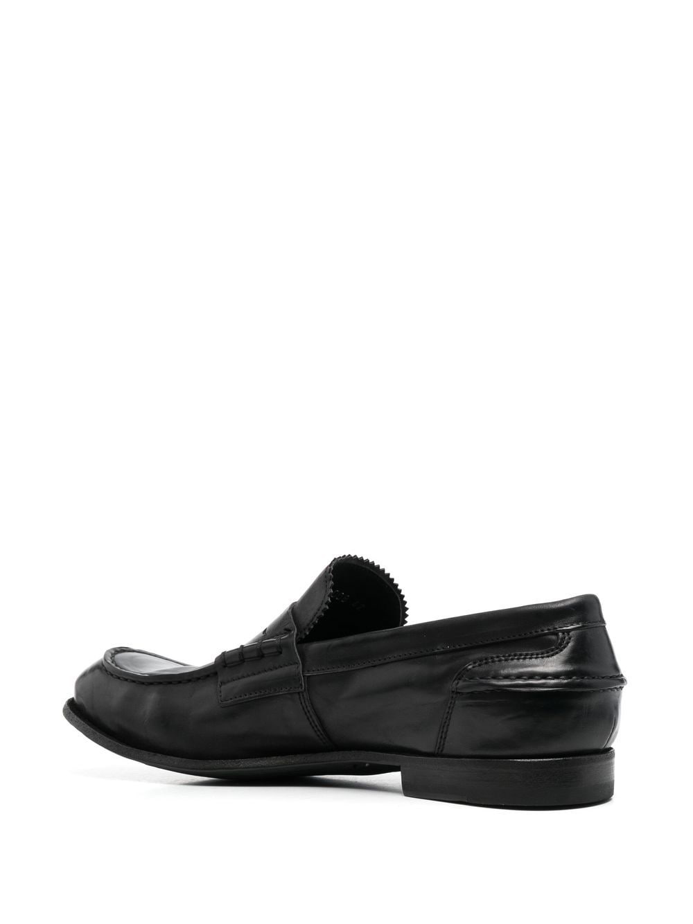 flat leather loafers - 3