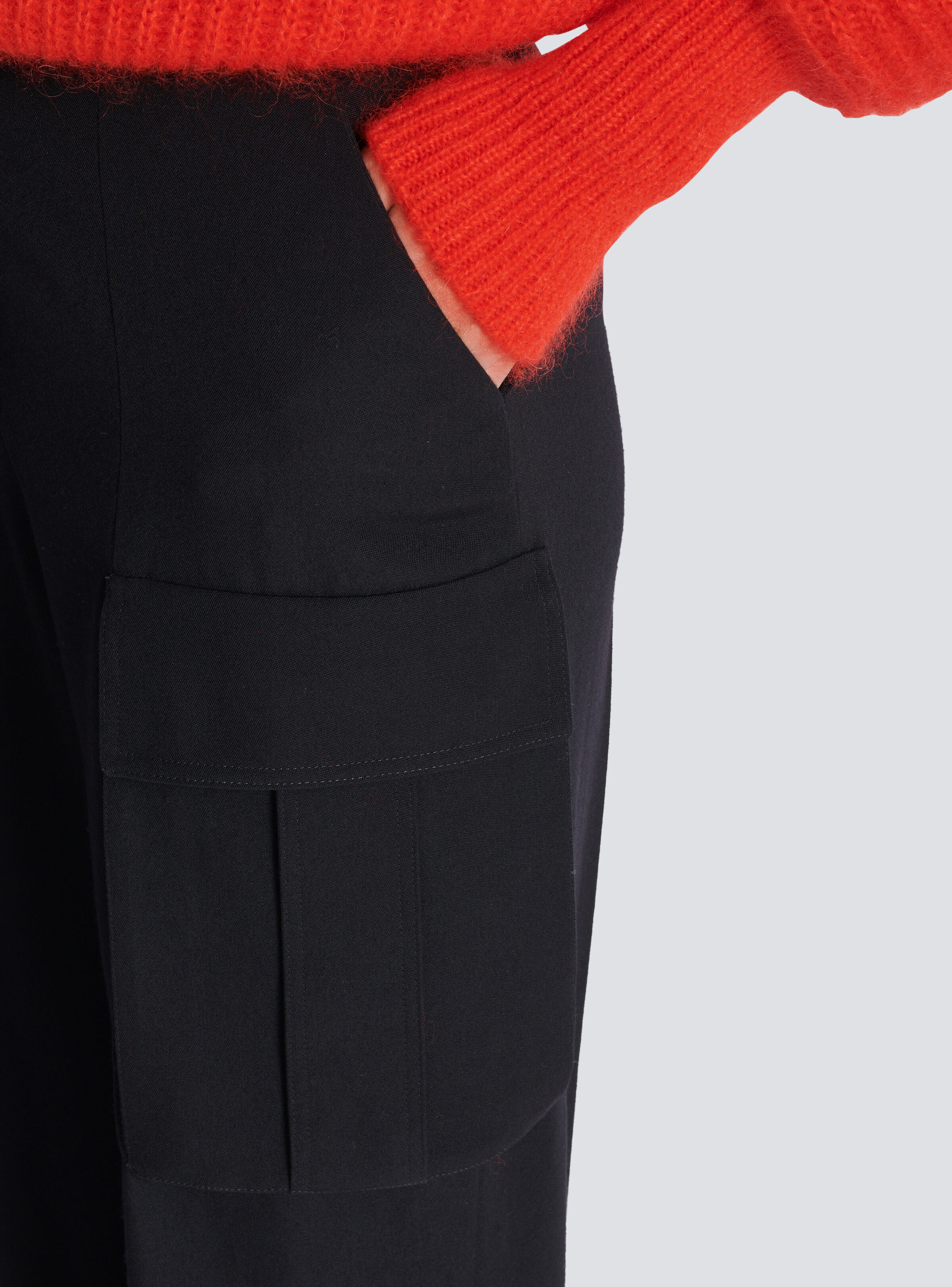 Cargo pants in grain de poudre wool - 7