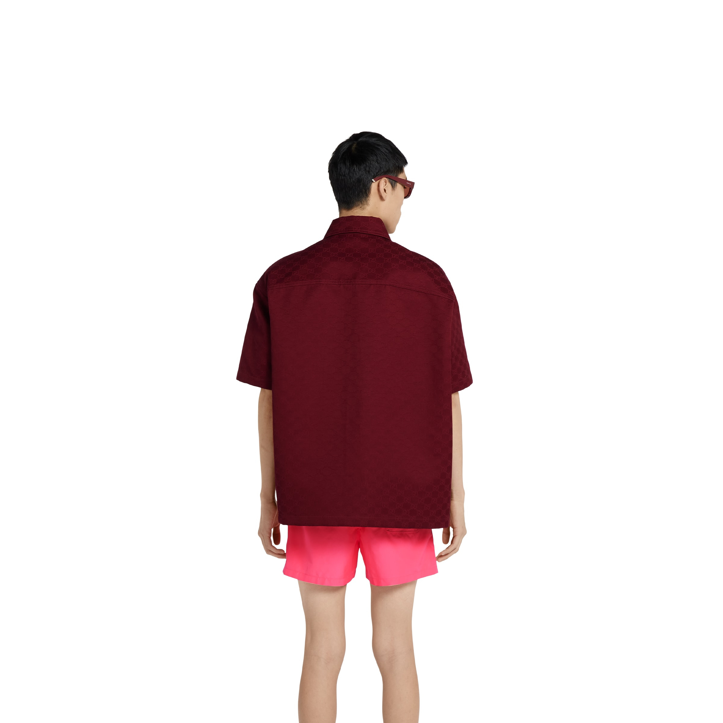Oversize GG cotton shirt - 4