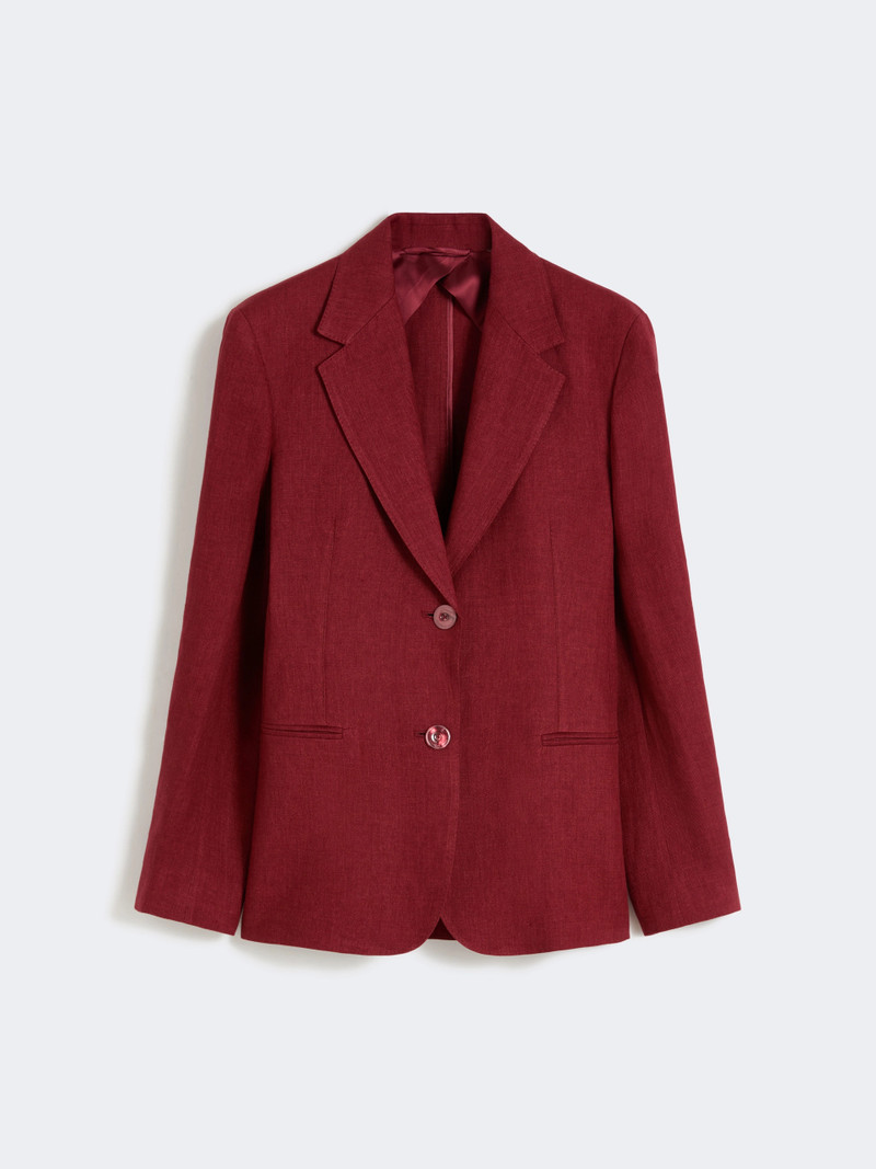 BELLO Linen twill blazer - BRICK RED 1
