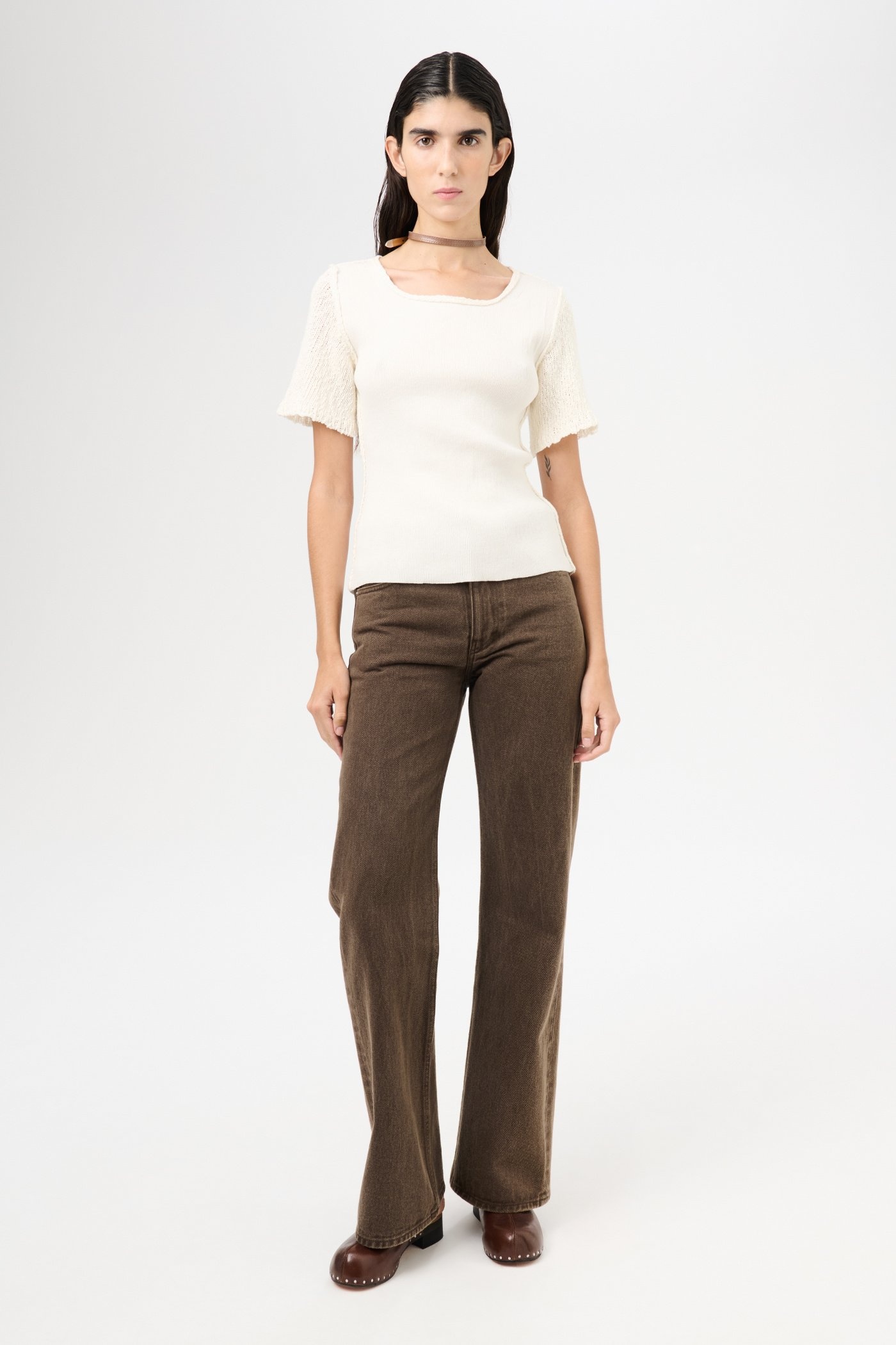Inverse Roundneck Shortsleeve Bone Tech Cotton - 2