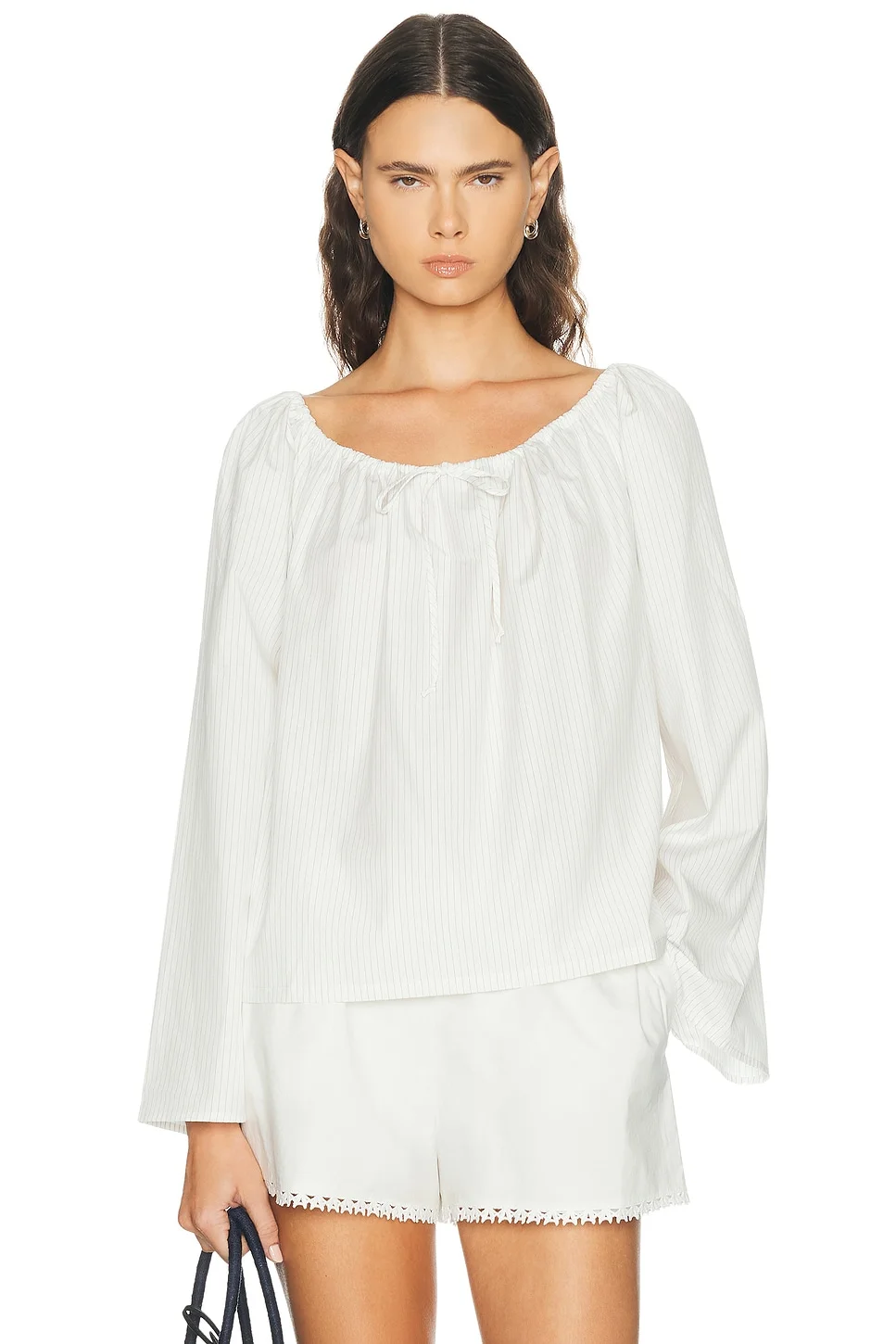 The Pop Pinstripe Tie Top - 1